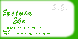 szilvia eke business card